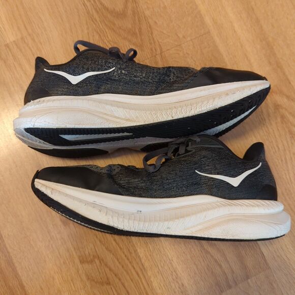 Hoka One One Mach 6 Running Shoes Sneakers Mens 6MD Black White 1147553 - Picture 4 of 7